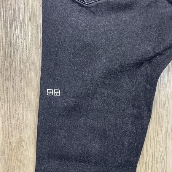 Ksubi Jeans Mens 34 Black Skinny Slim Fit Stretch Denim 5 Pocket Zip Fly Cross - Picture 7 of 12